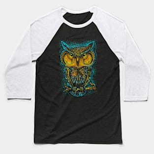 Owl Night Baseball T-Shirt